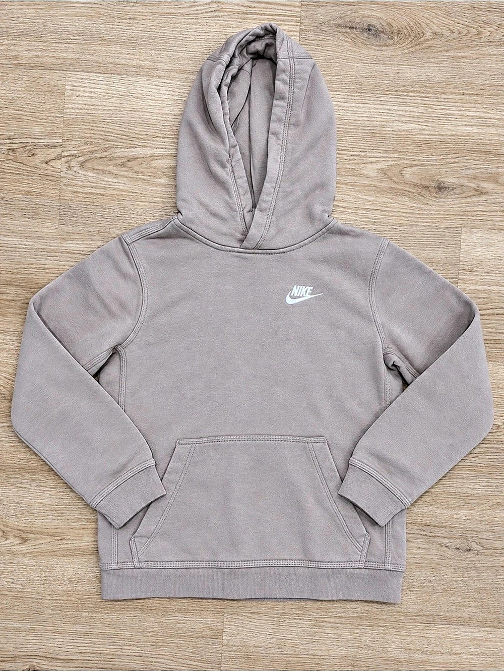 Nike Fleece Pullover Hoodie in Gray Size Medium